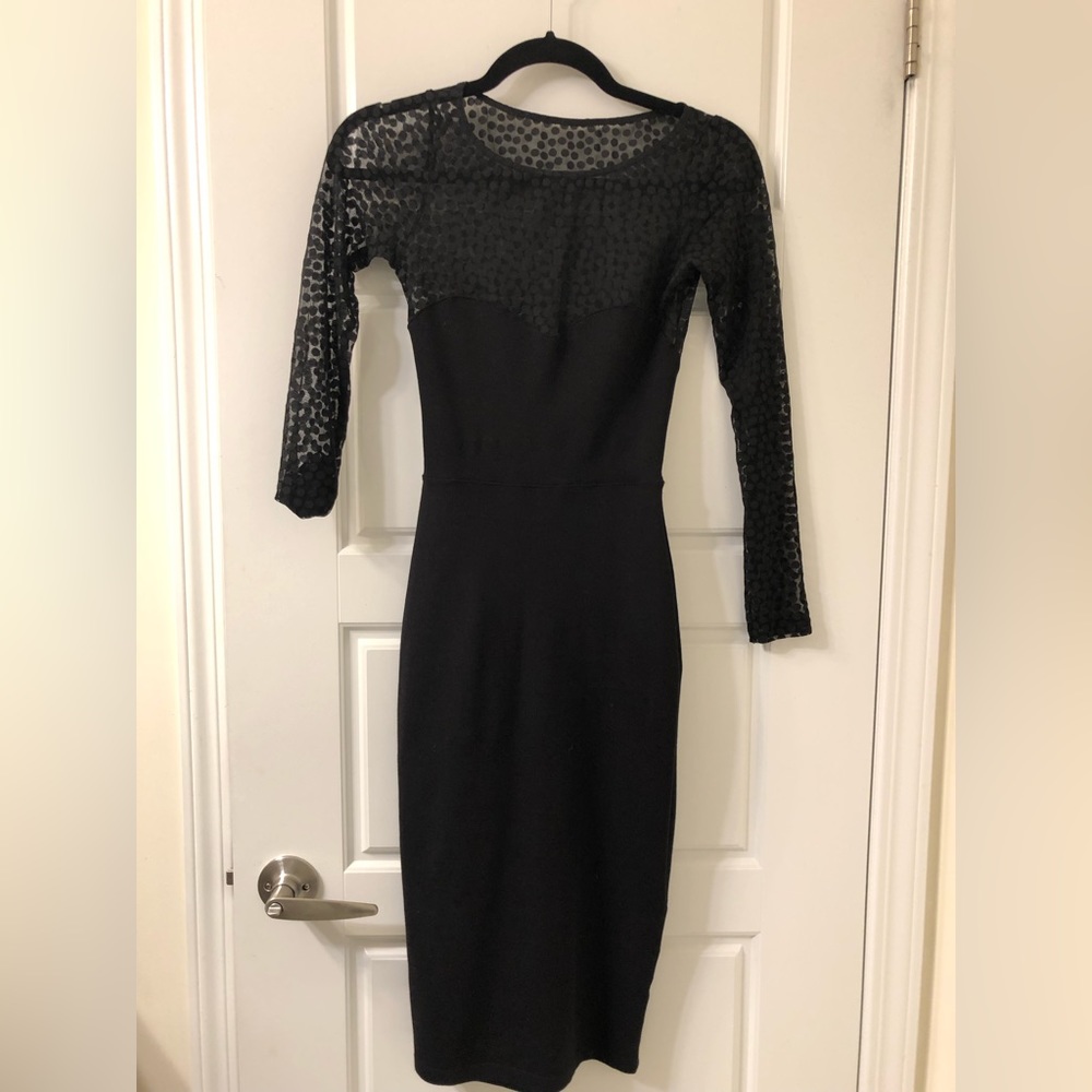 American apparel black bodycon dress